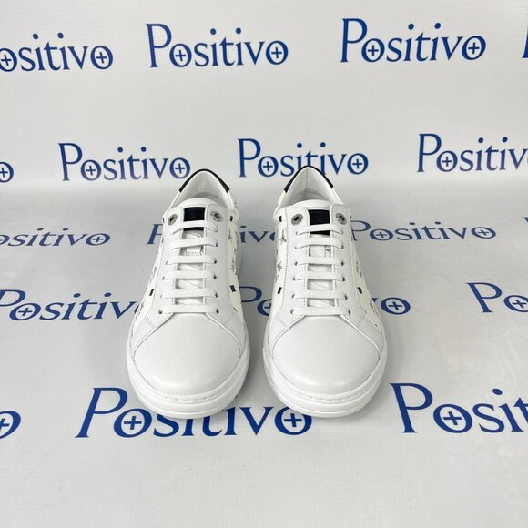 MCM Terrain Derby Visetos White Leather Low Top Sneakers US 11 EU 44 - Picture 3 of 8